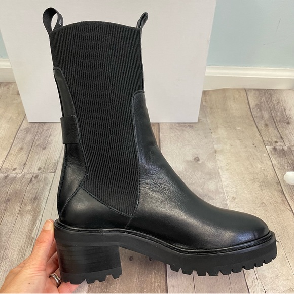 IRO Women's Leather Chelsea Boots Black Size 39 / US 8 - Picture 6 of 13